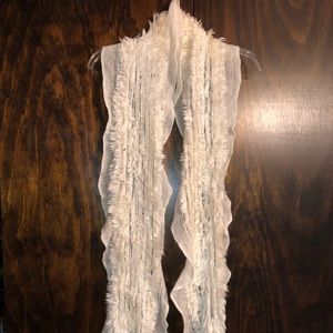 Feathered Scarf with fringe